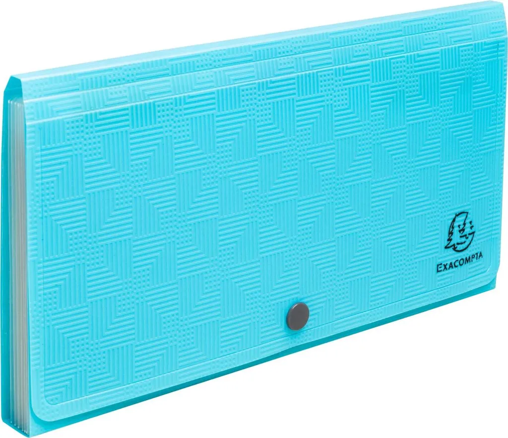 Exacompta 5x Trieur midi 7 compartiments PP recyclé Pop'N Co Cyan 55399E