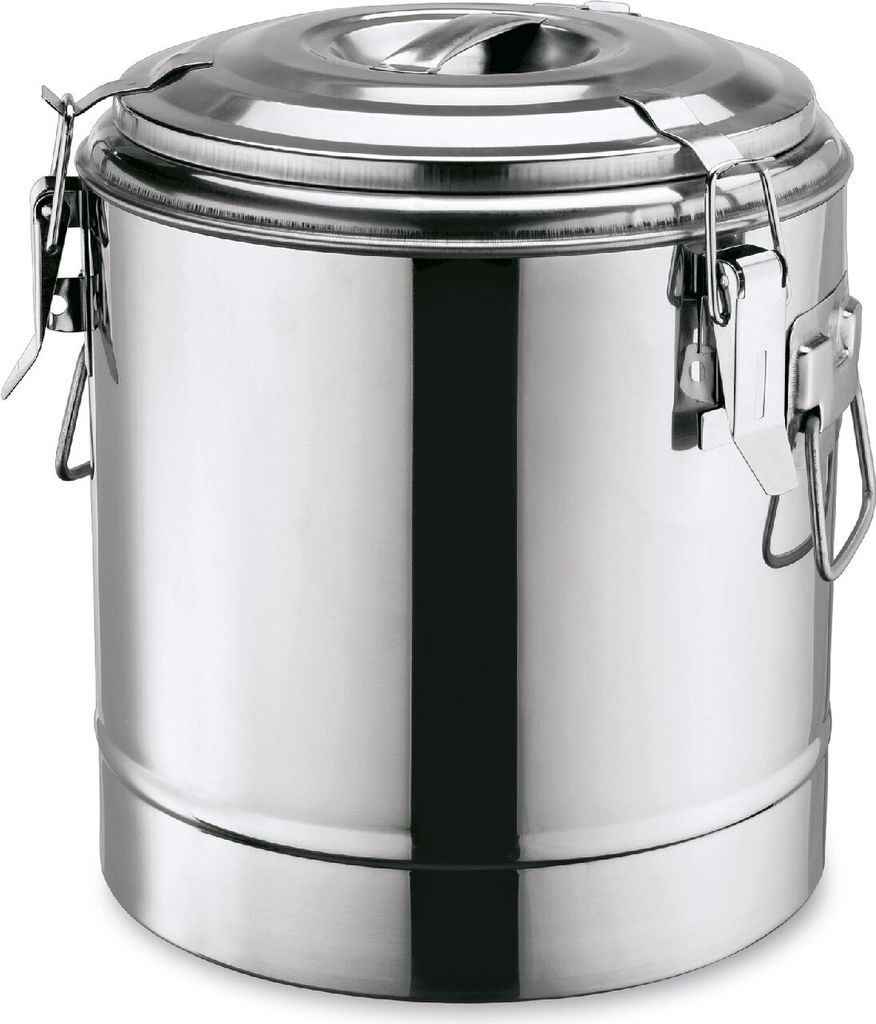 WAS Germany Thermospeisetransportbehälter 22l, Ø 35 cm, Chromnickelstahl