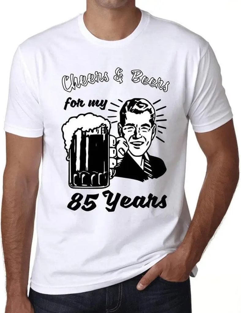 Herren Grafik T-Shirt Prost und Bier auf meine 85 Jahre – Cheers And Beers For My 85 Years – Geschenk 85. Geburtstag Jahrestag 85 Jahre Jubilä...