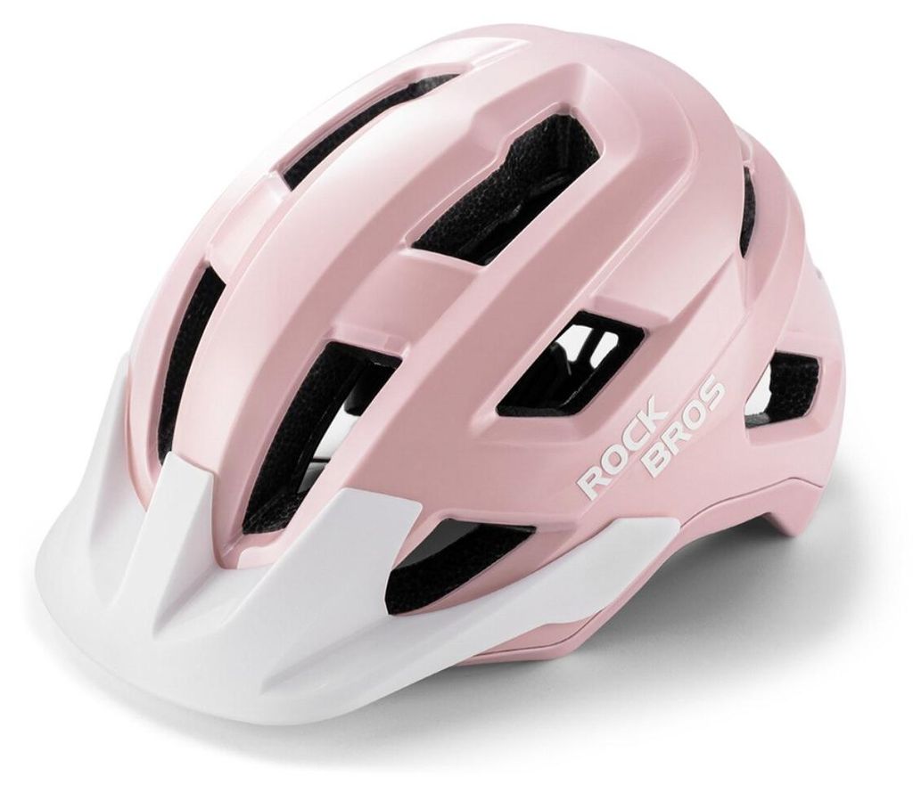 Rockbros LK-67 Jugend-Fahrradhelm mit abnehmbarem Visier 54–58 cm Rosa