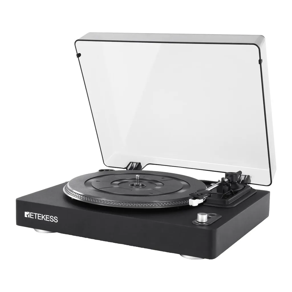 Platine Vinyle Bluetooth Retekess TR643, Cellule Audio-Technica et Capot