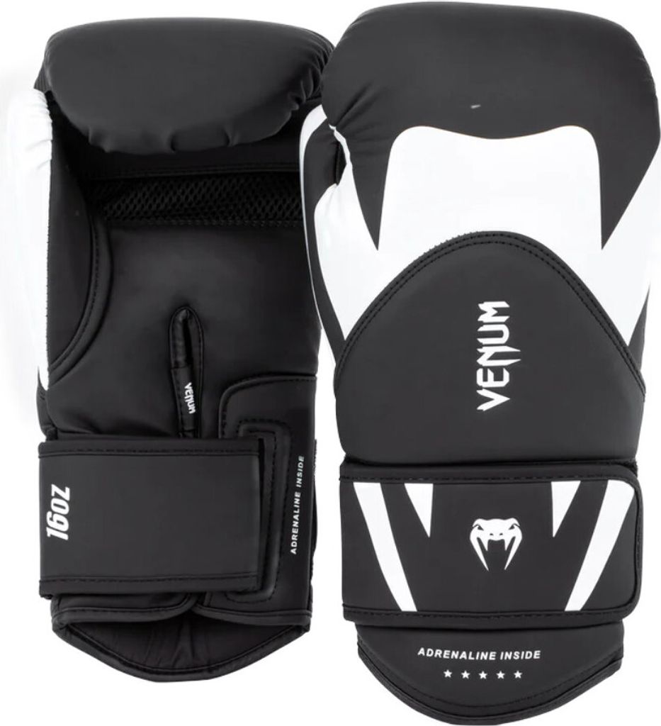 Venum Challenger 4.0 Boxhandschuhe Schwarz Weiss Gewicht 16 oz