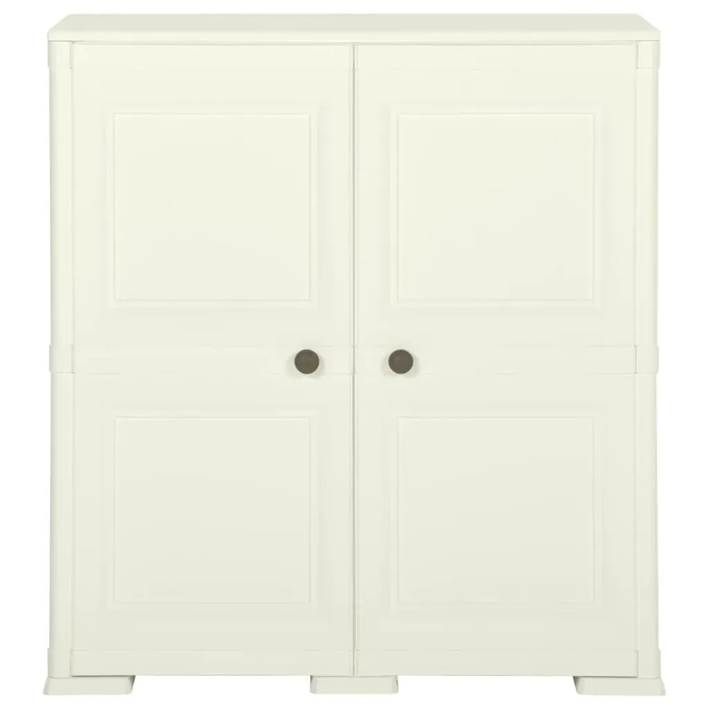 vidaXL Armadio in Plastica 79x43x85,5 cm Design Legno Gelato alla Vaniglia