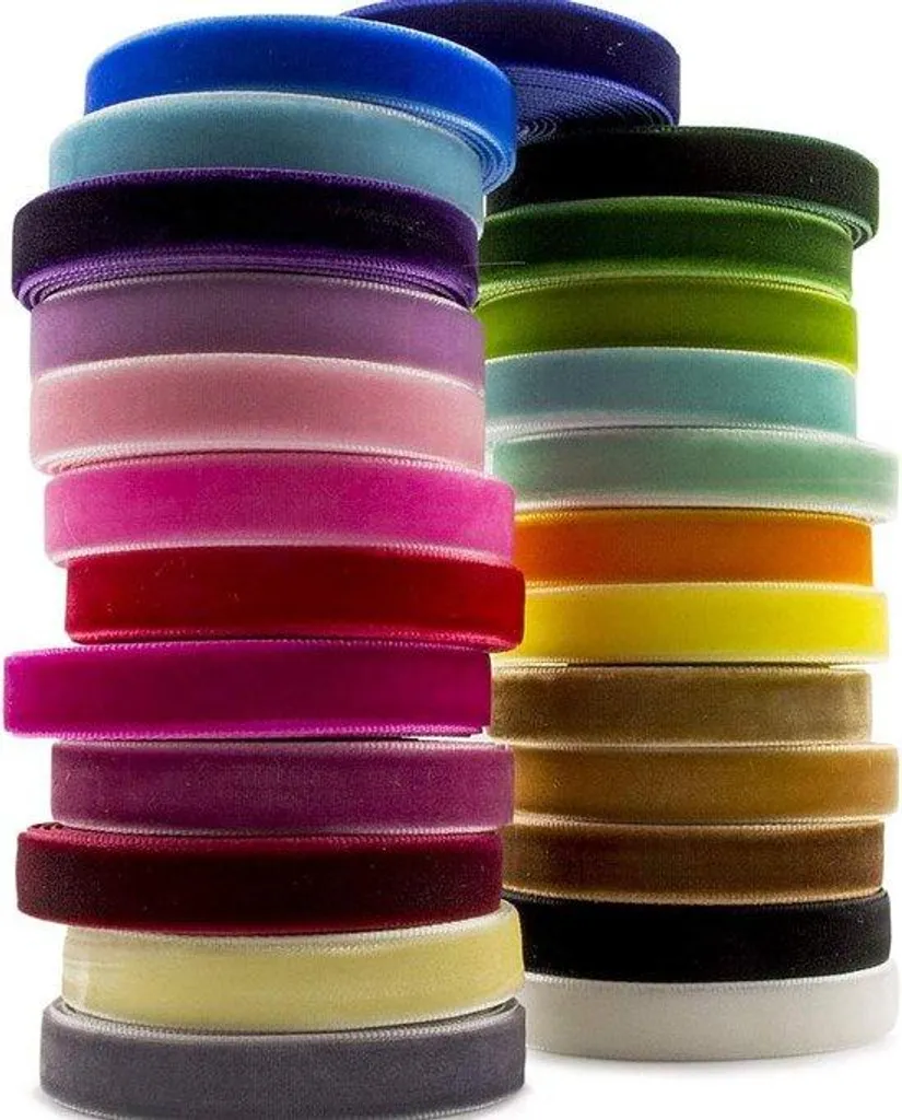 Ruban flexible 10mm en lot de 50m - 25 teintes pour décoration textile