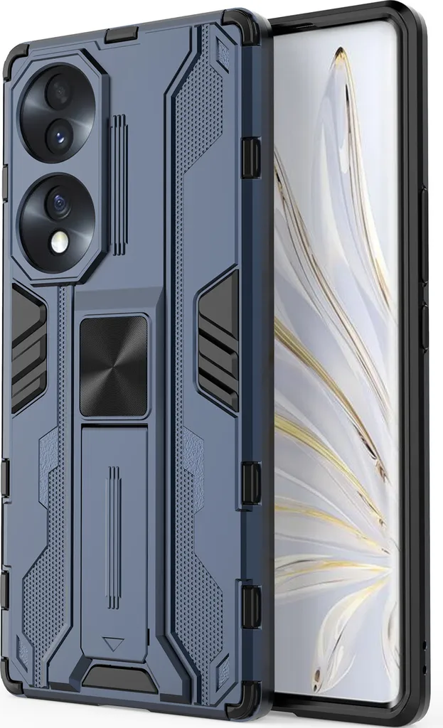 Cover Honor 70 Rugged Blu - Protezione Militare con Stand in PC/TPU
