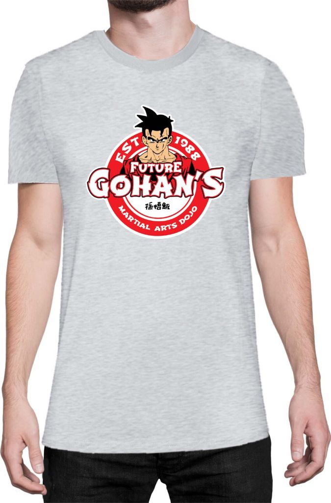 Herren T-Shirt Dragon Anime Manga Ball Z Future Gohan, Man S / Grau