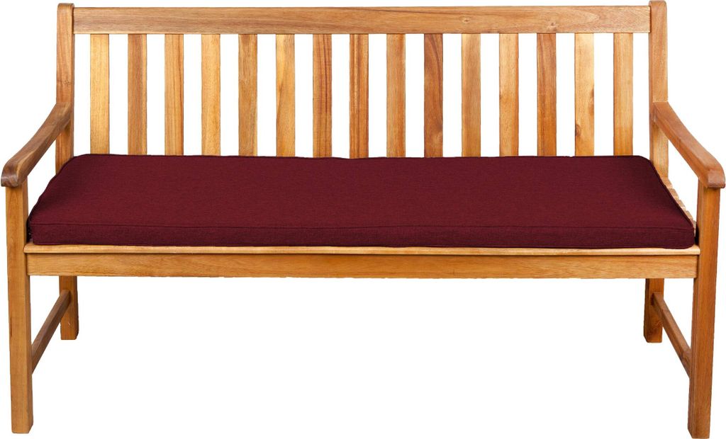 Sitzkissen für Bank, Gartenschaukeln, Sitz, glatt. FK5 (110x30x5, Bordeaux)