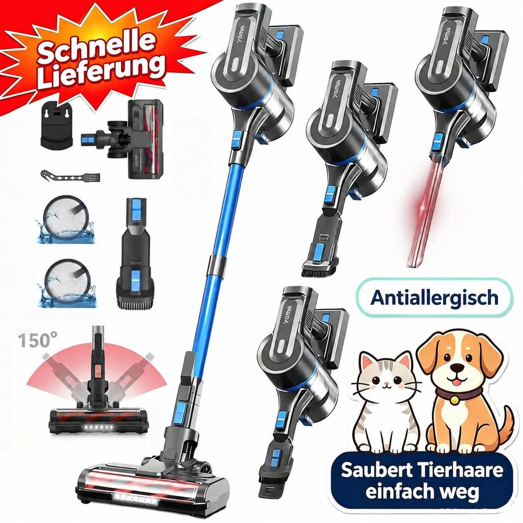 Grenintol Akku Staubsauger kabellos, 6-in-1 Hand-und Produktbild 
