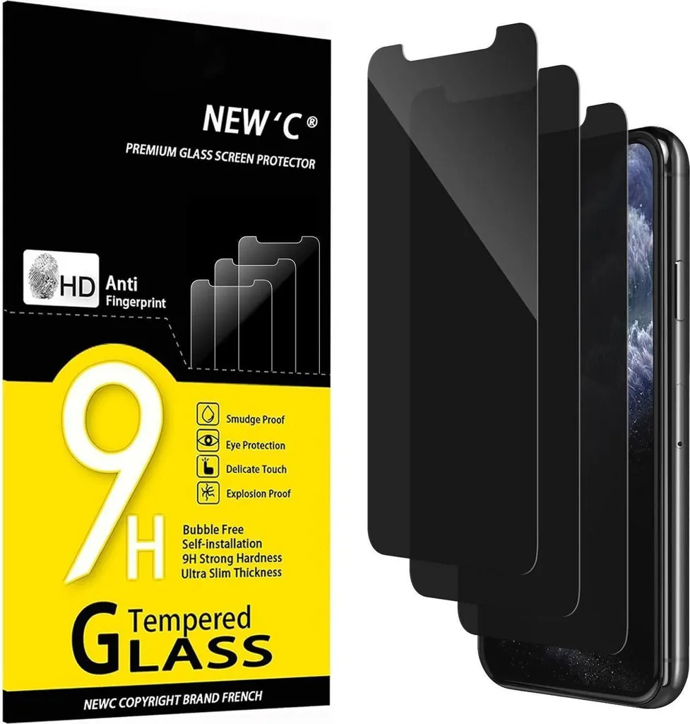 Offerta 3 Pezzi Vetro Temperato Privacy iPhone 11 Pro X XS 5.8"