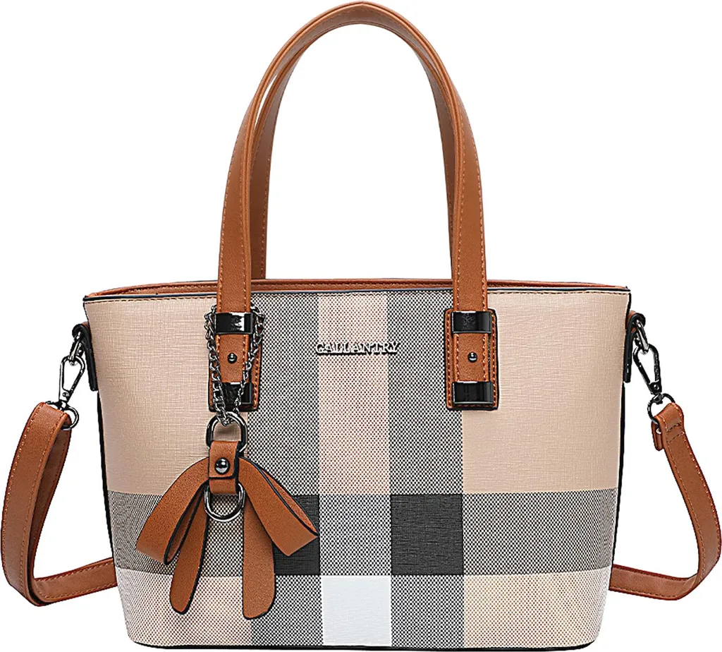 Sac Bandoulière Femme Compact à Carreaux Idéal pour Sorties et Ville