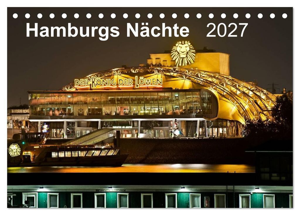 Hamburgs Nächte (Tischkalender 2027 DIN A5 quer), CALVENDO Monatskalender