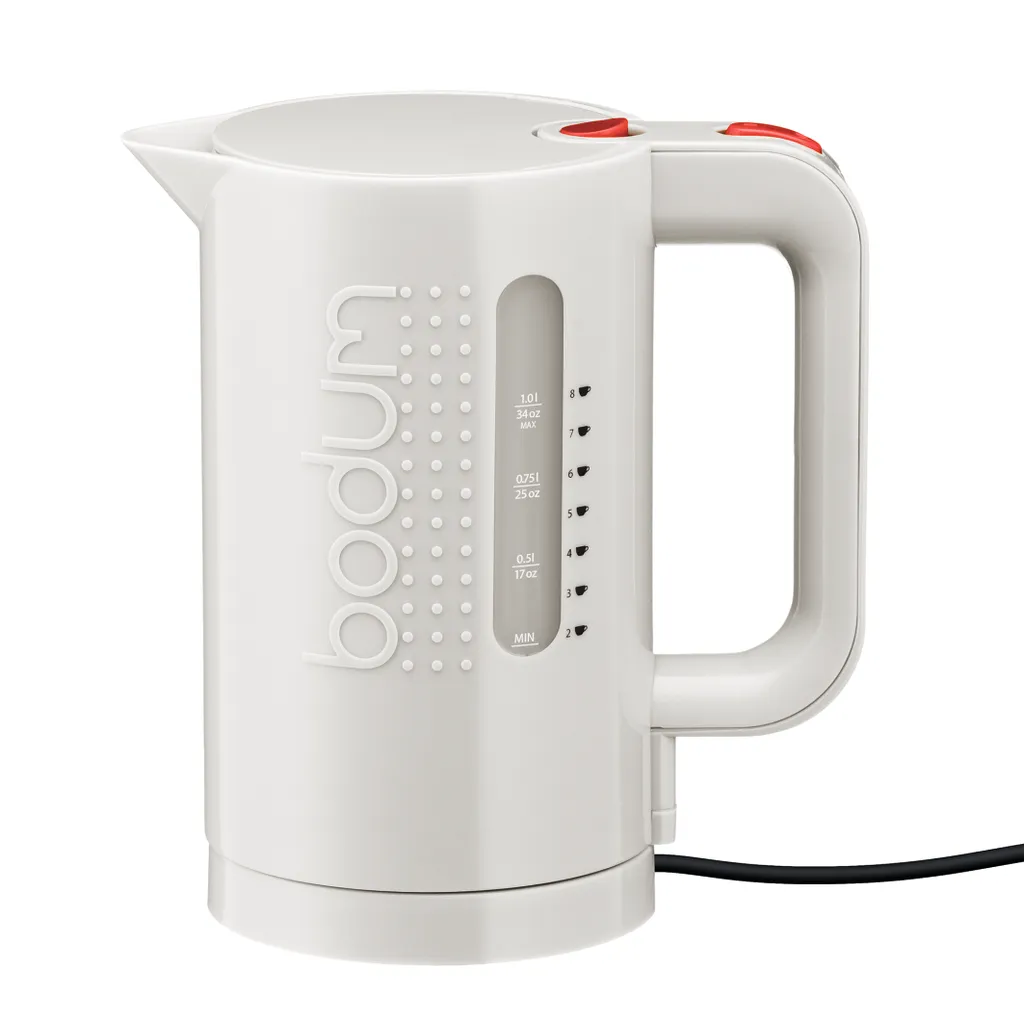 Bouilloire compacte 1L Bodum pour thé et café rapide avec sécurité auto