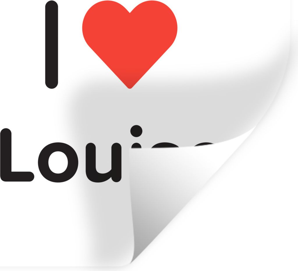 MuchoWow Wandtattoo Wandsticker Wandaufkleber Ich liebe - Louise - Mädchen 100x100 cm Selbstklebend und Repositionierbar - Wierderverwendbar - S...