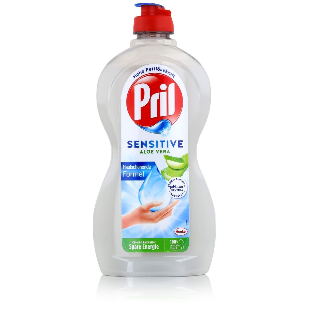 Pril Spülmittel Sensitive Aloe Vera 450ml - Hohe Fettlösekraft (1er Pack)