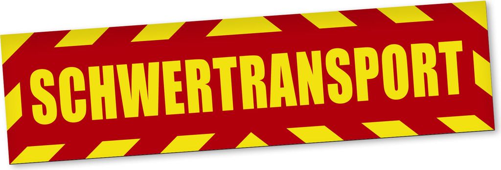 PantherPixel Schwertransport Magnetschild Auto LKW Begleitfahrzeug Magnetfolie Geschenkidee 45 x 12 cm REFLEKTIEREND