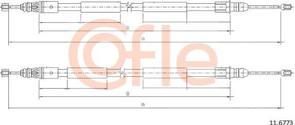 Câble de Commande de Frein de Stationnement pour Espace et Avantime