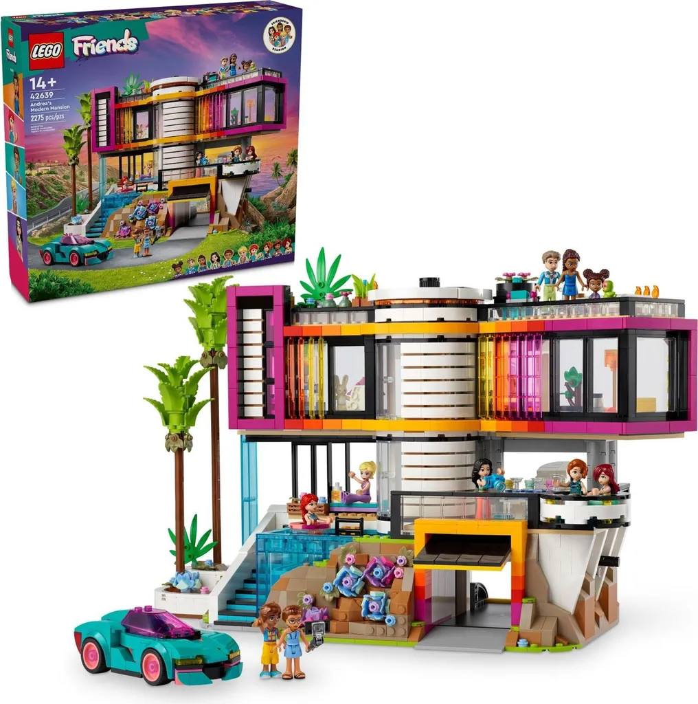 Maison de Poupée Moderne LEGO Friends 42639, Maquette Créative pour Ado