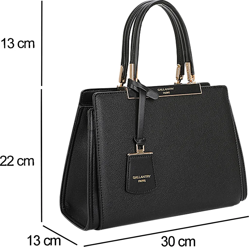 Sac à Main Noir Rigide avec Fermeture Sécurisée et Design de Luxe - 2