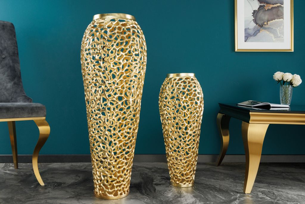 riess-ambiente Filigrane Design XXL Vase ABSTRACT LEAF 90cm Produktbild 5