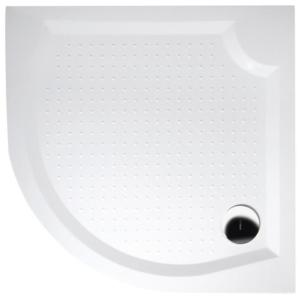 Gelco VIVA90 Gussmarmor-Duschwanne, Viertelkreis, 90x90cm, R550