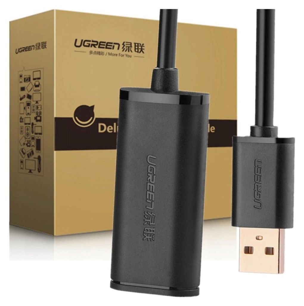 Ugreen Câble d'extension Usb 2.0 Us121, actif, 10M (noir) Image du produit 