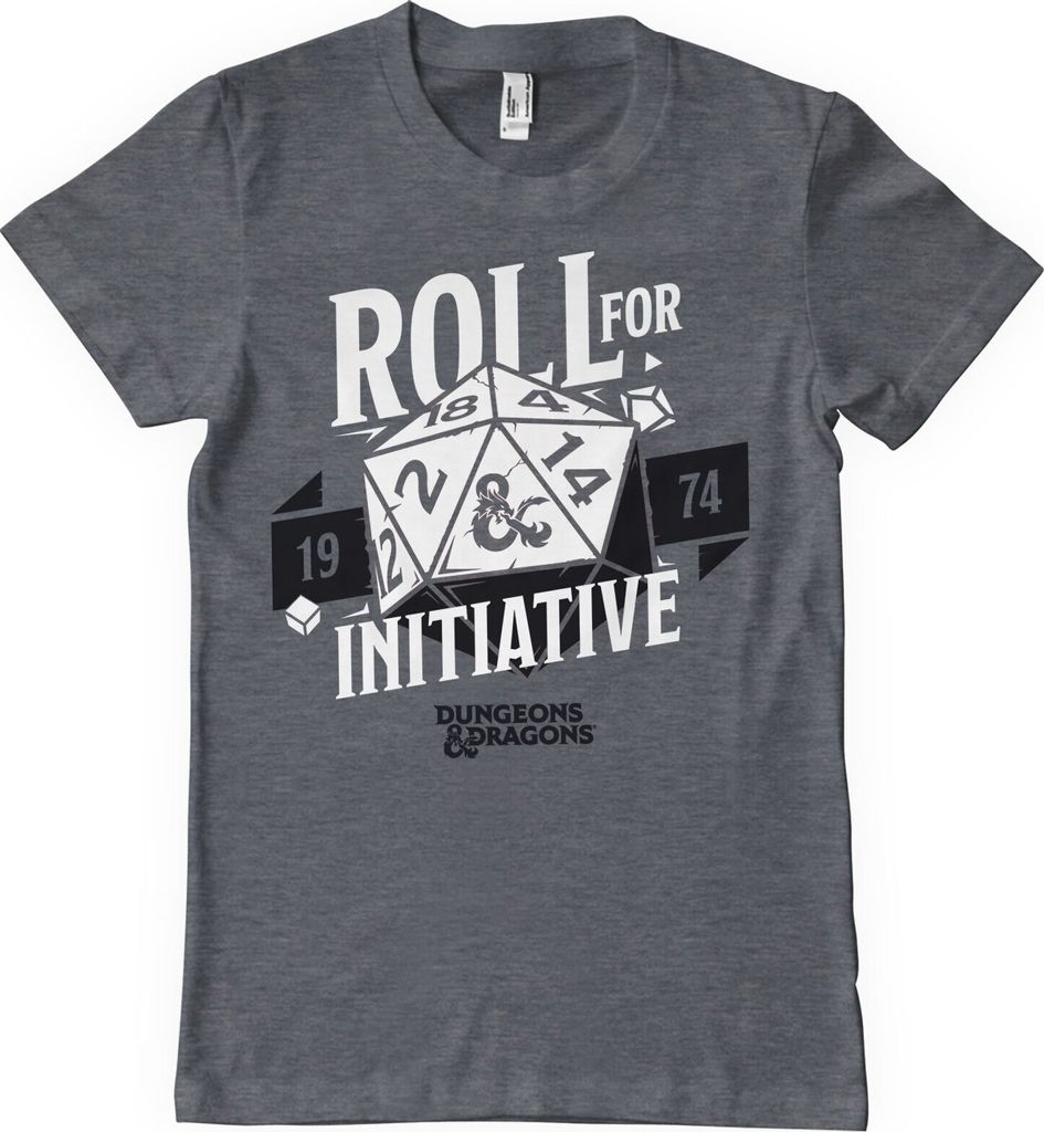 Roll For Initiative T-Shirt - Small - DarkHeather