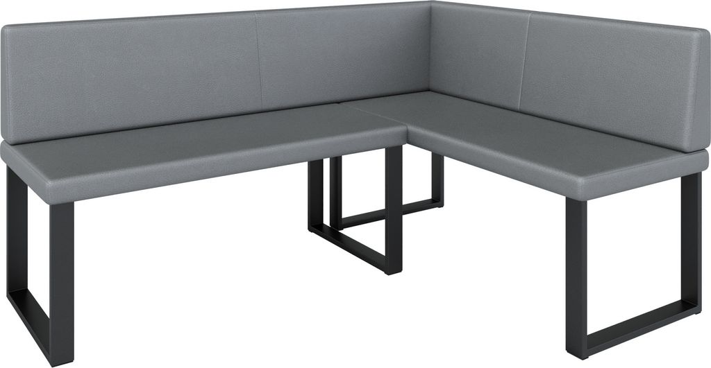 Eckbank AKIKO METAL Corner Bench 196x142 rechts - Eckbankgruppe f r Ihrem Esszimmer, K che modern, Sitzecke, Essecke. Perfekt f r K che, B ro und R...