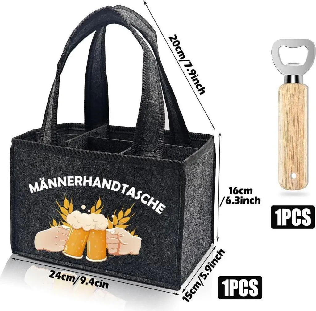 Porte-bière 6 bouteilles en textile - Sac de transport homme robuste