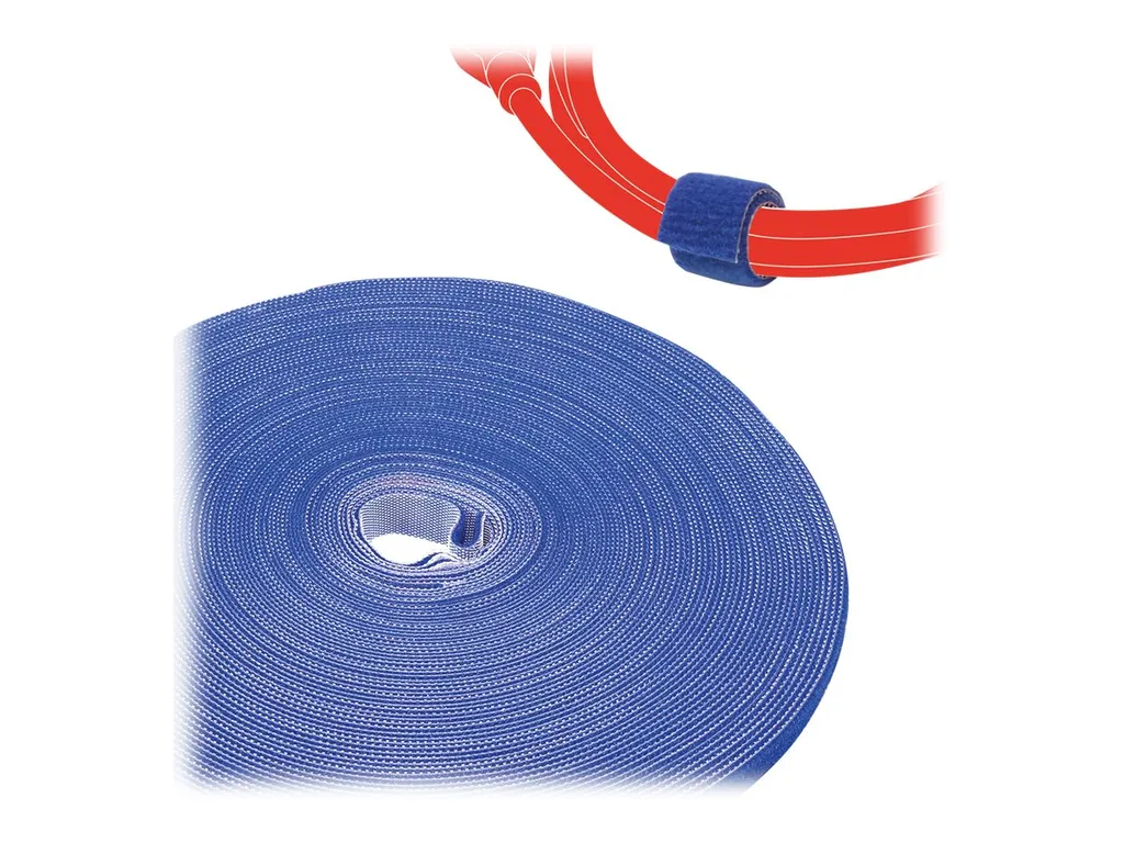 Label-The-Cable LTC PRO 1250 - Rouleau de Velcro double face 25m Bleu - 17