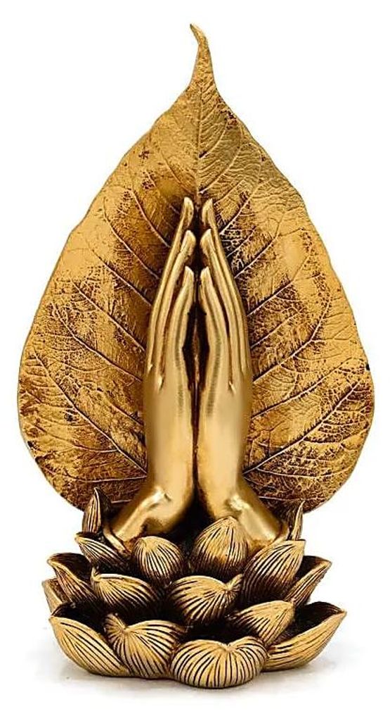 Deko betende Hände goldfarben - 15x11,5x26 cm