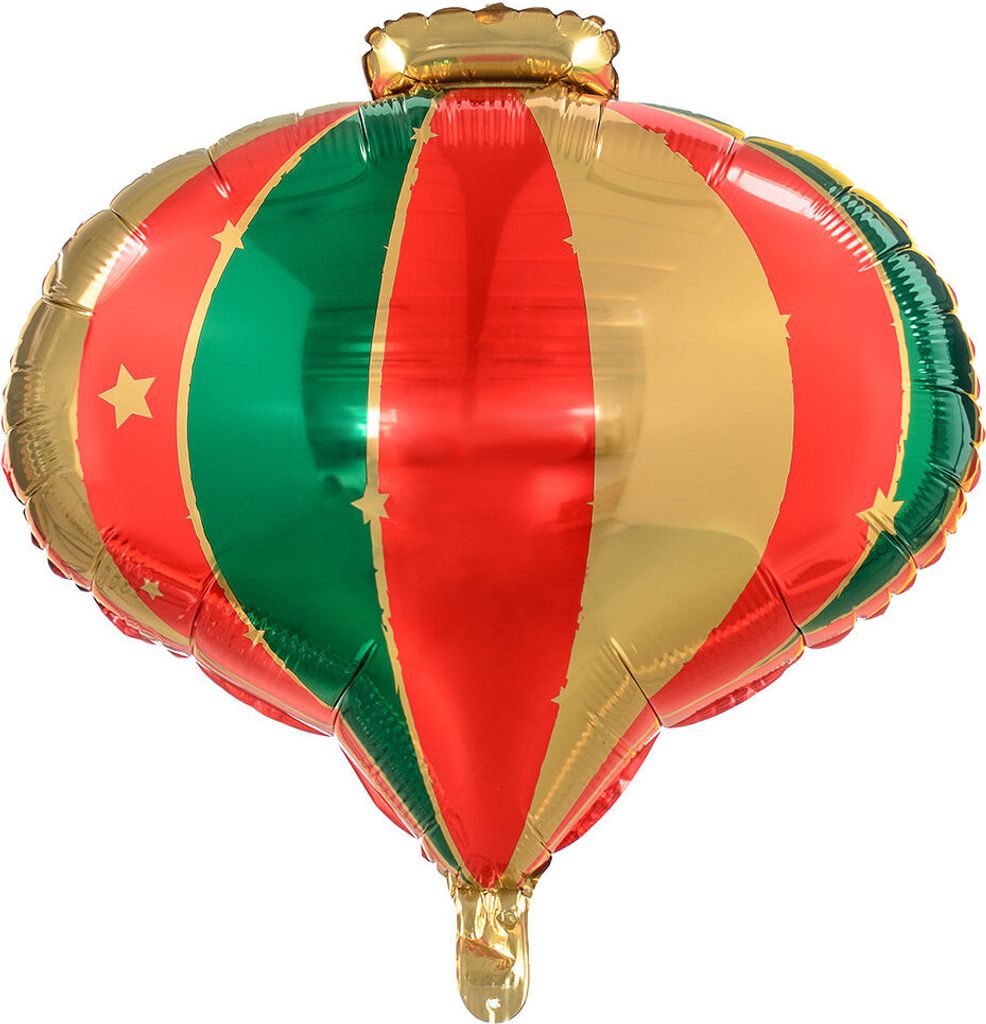 Weihnachtskugel Folienballon, 51x49cm, Mix