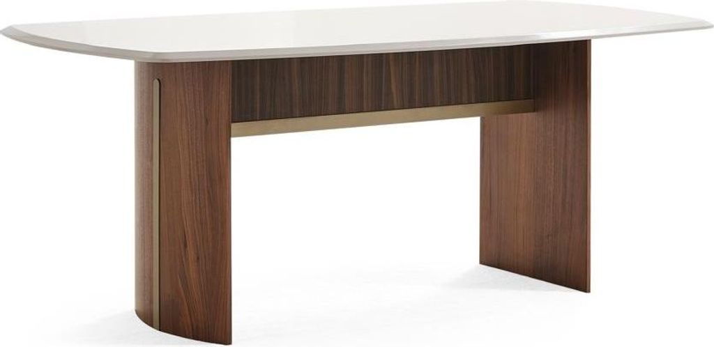 Eleganter Beigefarbener Esstisch aus Holz für modernes Wohnen