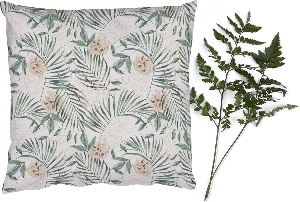 MuchoWow Zierkissen Sofakissen Wohnzimmer Dekokissen 45x45 cm Monstera - Palmenblatt - Dschungel - Tropisch - Schlafpolster - Polster für das Sofa