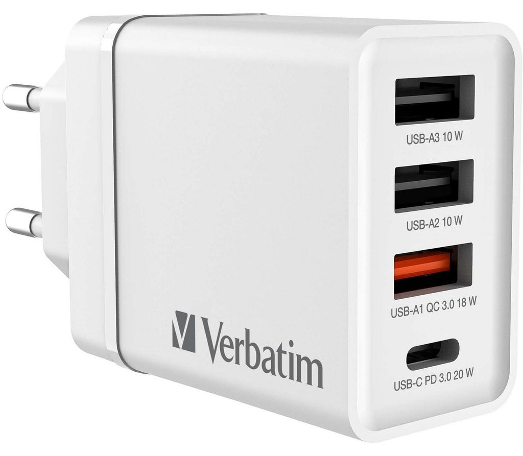 Verbatim 30 W USB nástěnná nabíječka se 4 porty, barva: Obrázek produktu 