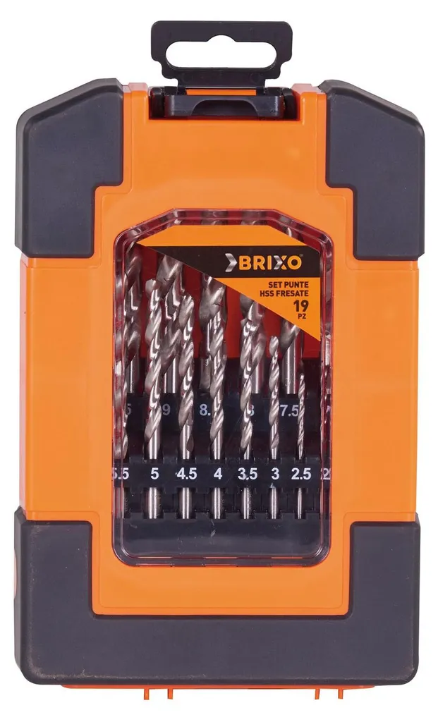Coffret de forets métaux HSS Brixo 19 pièces pour perceuse filaire et sans fil