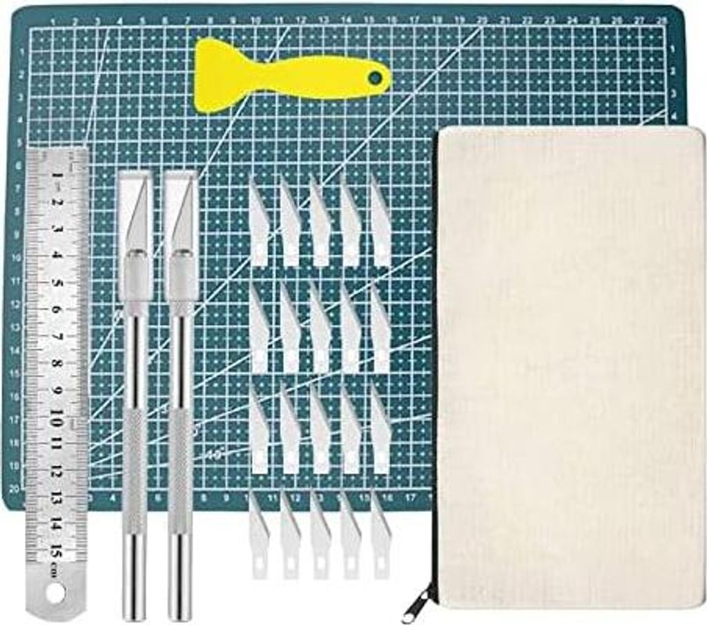 26 Stück Plotter Zubehör Vinyl Jäten Werkzeuge DIY Bastelwerkzeug, Bastelmesser Cuttermesser Skalpell Carving Craft Messer, Cameos, Beschriftung...