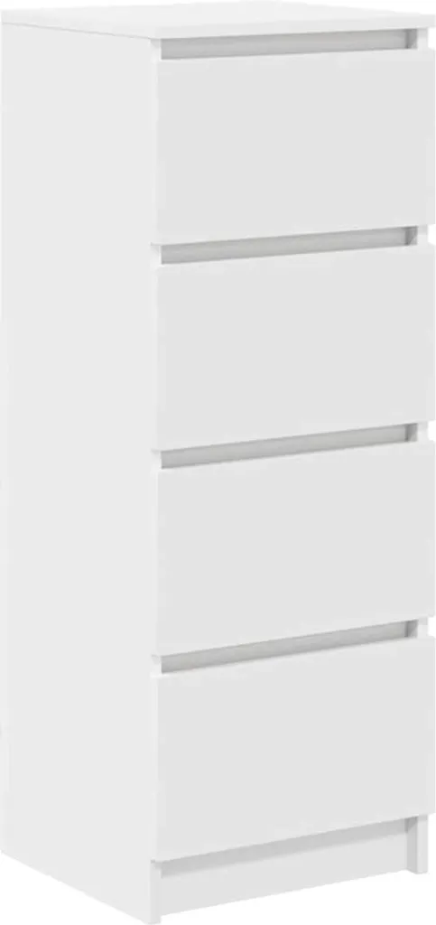 Mobiletto Bianco Multiuso 37,5x35x99 cm | Organizer Salvaspazio Legno