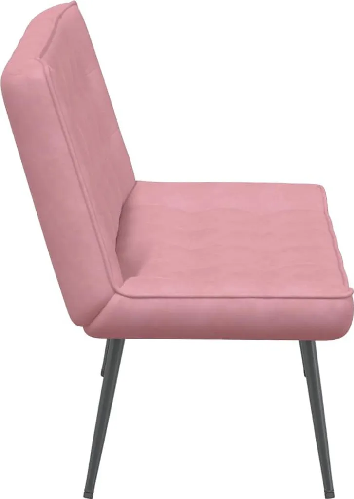 Banc Rose Velours 110x74x84 cm - Solution Assise Confortable et Stable - 5