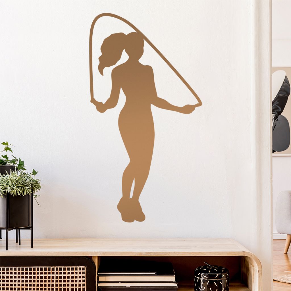 Seilspringen Figur Sport Wandtattoo Wandaufkleber Wall Sticker - Dekoration, Küche, Wohnzimmer, Schlafzimmer, Badezimmer