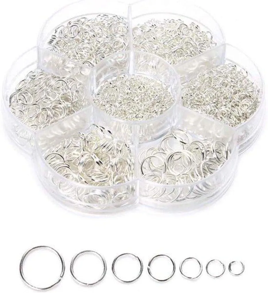 Kit Anneaux de Montage pour Boucles d'Oreilles et Colliers DIY 1450pcs