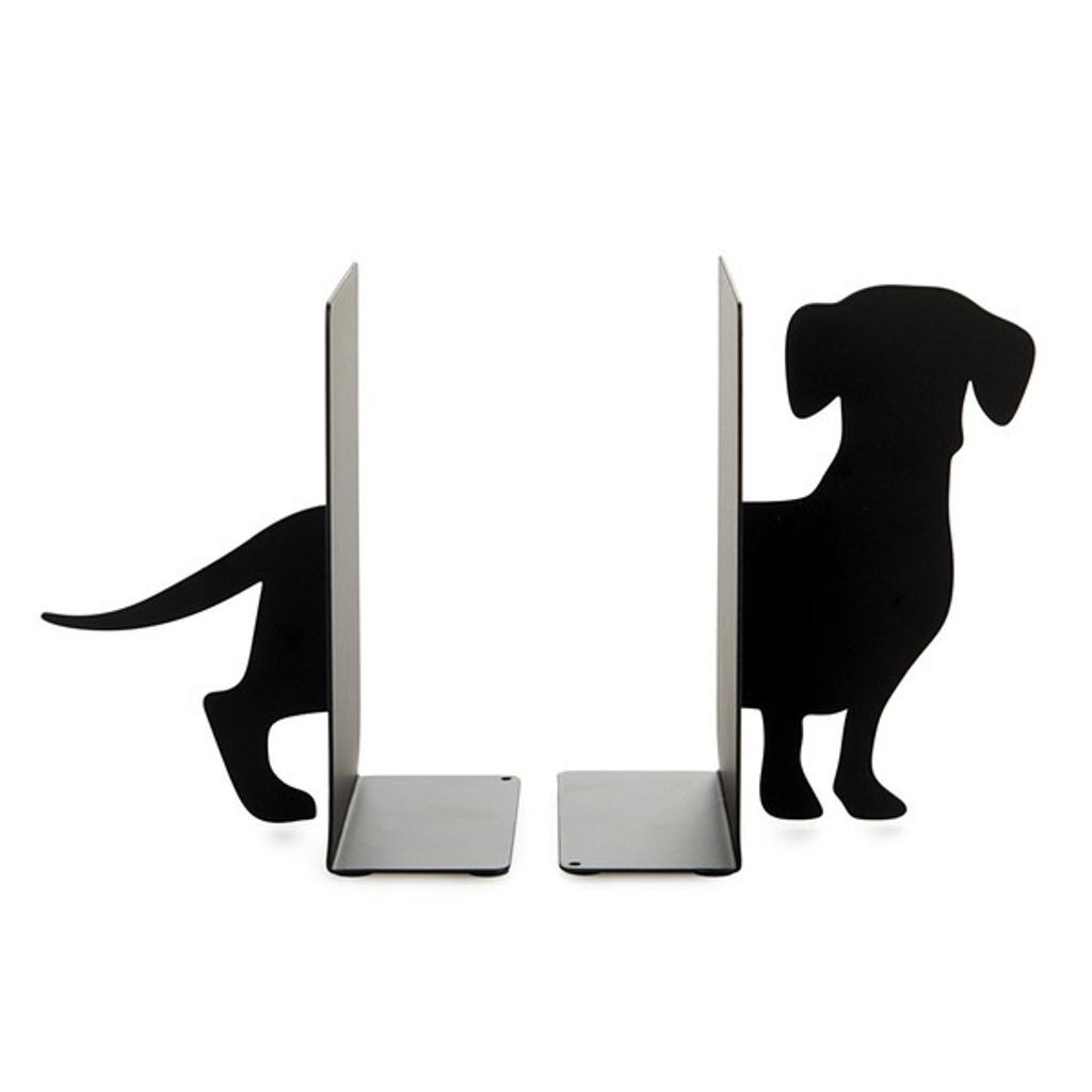 Hunde-Buchstütze aus Metall, Hunderegalständer, rutschfest