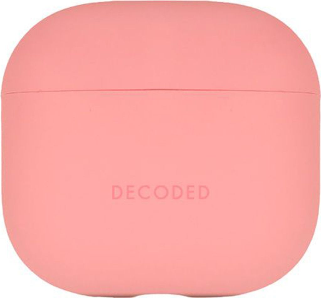 Decoded, Stoßfeste Silikonhülle für AirPods 4 mit LED-Anzeige, Rosa