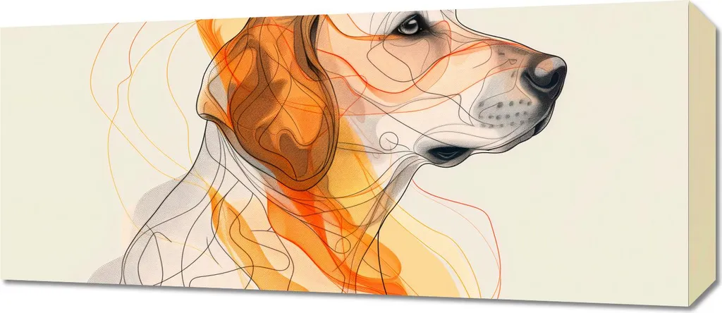 Tableau 70 x 30 cm Contour du Profil - Idéal pour Salon ou Chambre Adulte