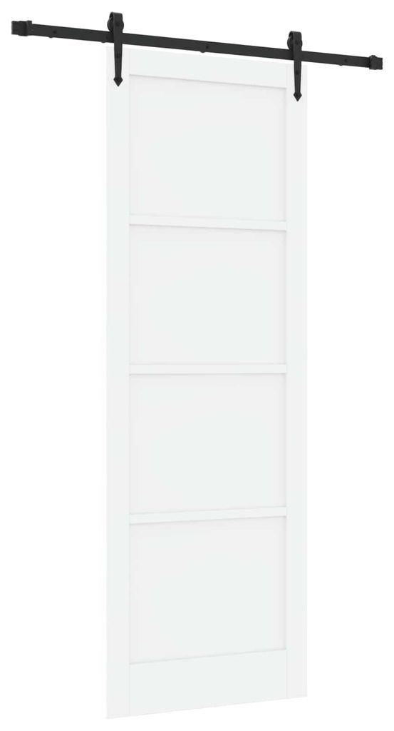 Schiebetür ORKDAL Weiß 83 x 232 cm Massives Kiefernholz