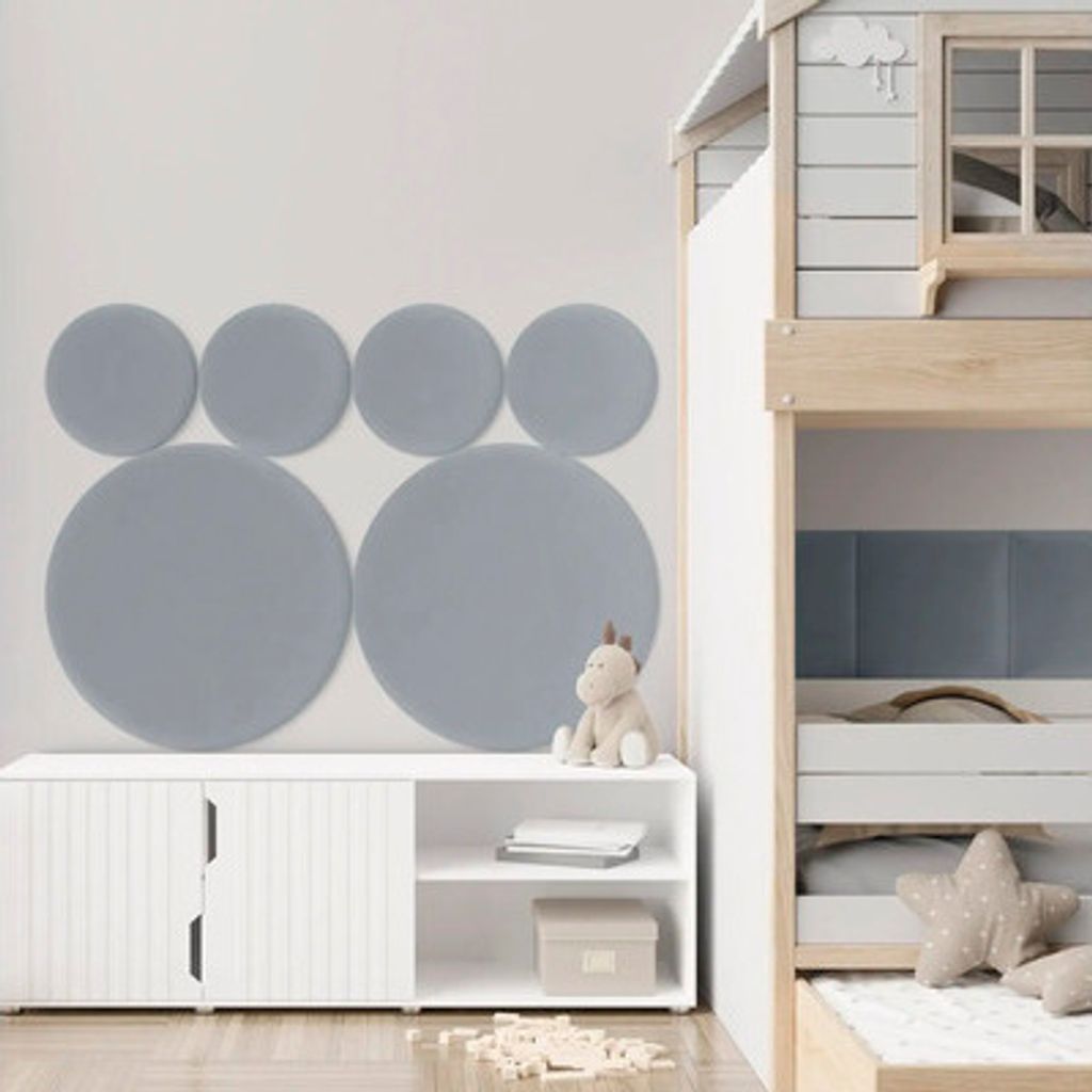 Wandkissen Riviera Kreis blau Samt-Optik 60 x 60 cm