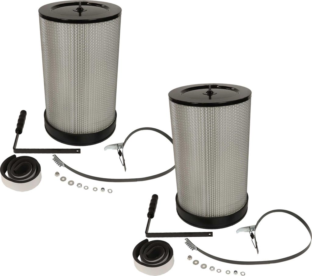 vhbw 2x Feinstaubfilter kompatibel mit Metabo SPA 1700 D, 1701 W, 1702 W, 1200 Absauganlage - Feinstaub-Filterpatrone mit Reinigungsbürste