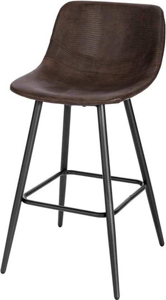 Brauner Lederschemel modern industrieell