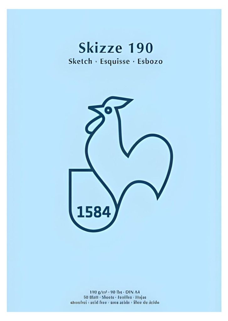 Hahnemühle 60127432 Blocco per schizzi - A4, 190 g/m², 50 Immagine del prodotto 