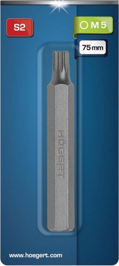 Hogert Technik Schrauberbit HT1S885 75mm Blisterpack 55g