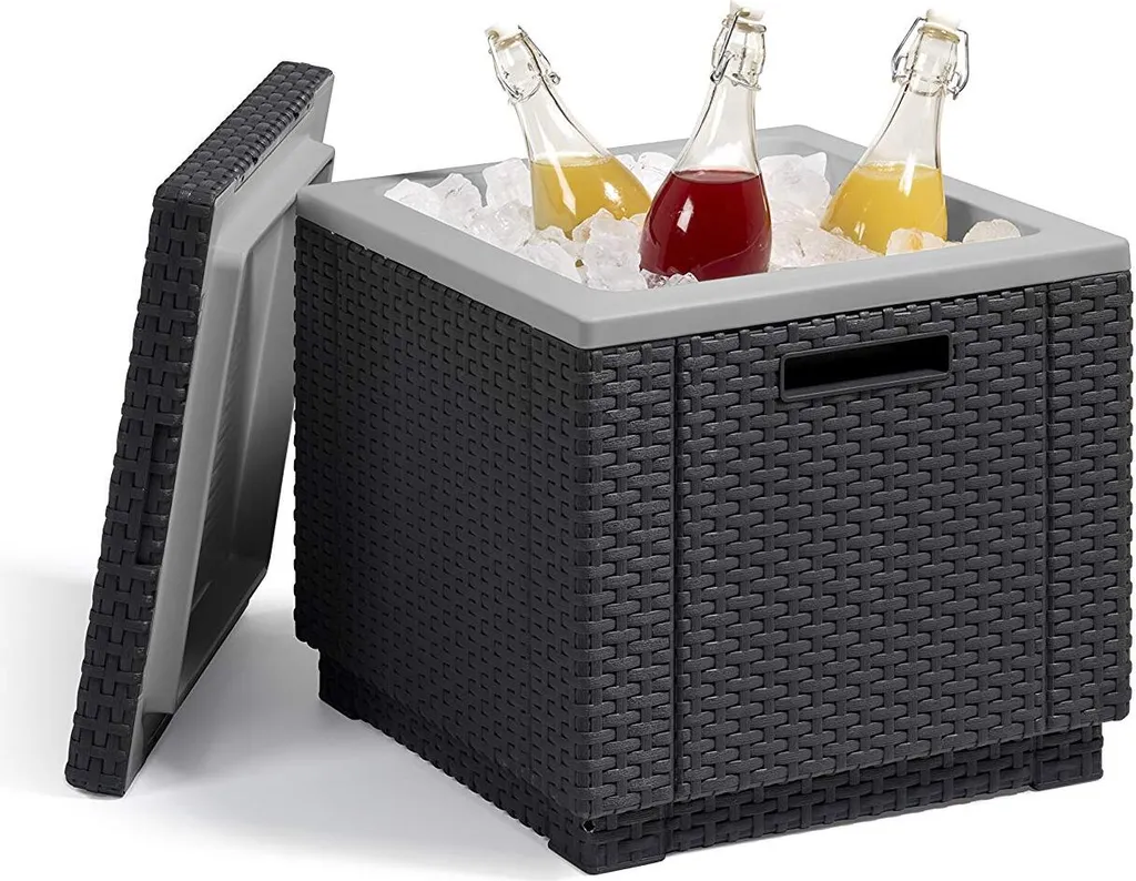 Sgabello Allibert Ice Cube con cool box, colore: grafite - 4